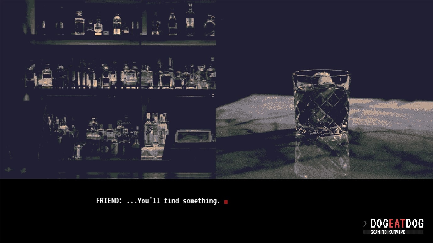 In a bar in Dog Eat Dog: Scam to Survive In a bar in Dog Eat Dog: Scam to Survive